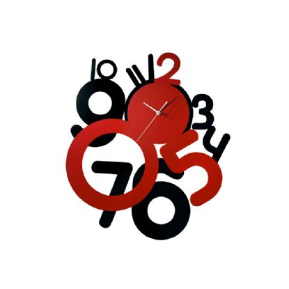 IL70093  Infinity Funky Clock Black/Red